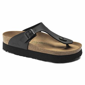 Gizeh Birkenstock Papillio Platforme Vegan Birko Flor Damske Čierne | SK 97ZUT